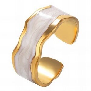 18K GOLD PLATED STAINLESS STEEL RING